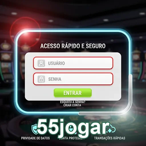 Tela de login da 55jogar com acesso rápido e seguro.