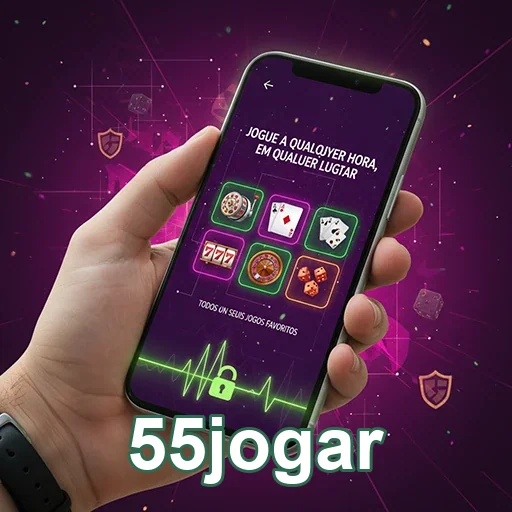 Interface intuitiva do aplicativo 55jogar para jogos rápido.