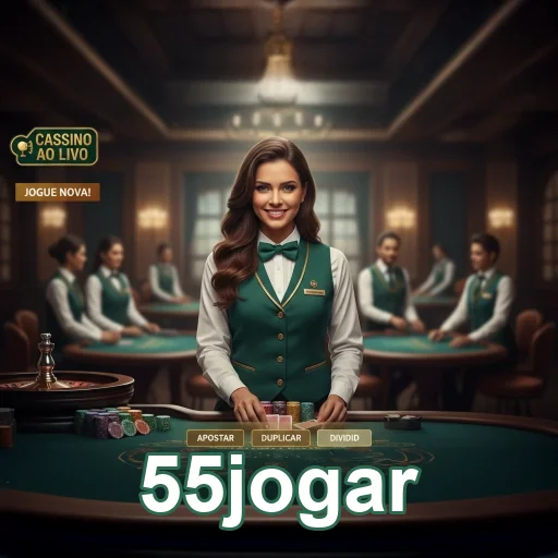 Croupier no cassino ao vivo da 55jogar, interface VIP inclusiva.