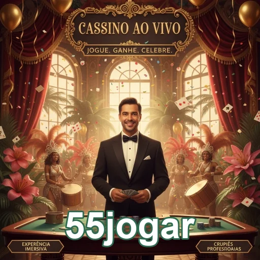 Dealer elegante em cassino ao vivo no 55jogar.