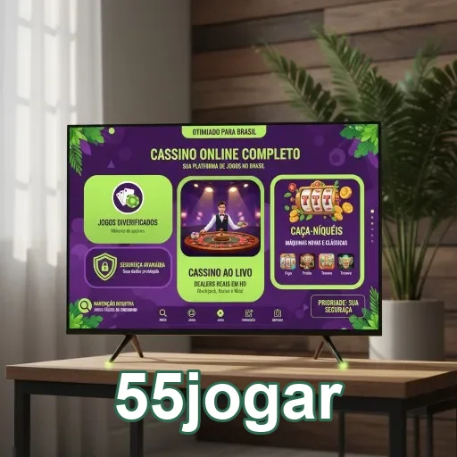 Página inicial do cassino online 55jogar com slots e jogos.
