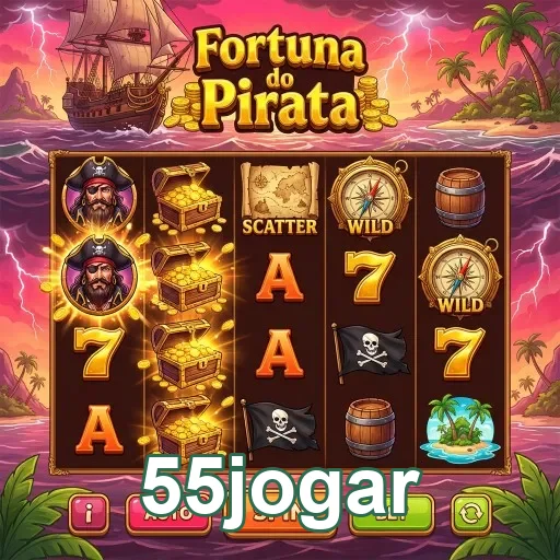 Tela do jogo 'Fortuna do Pirata' no 55jogar.