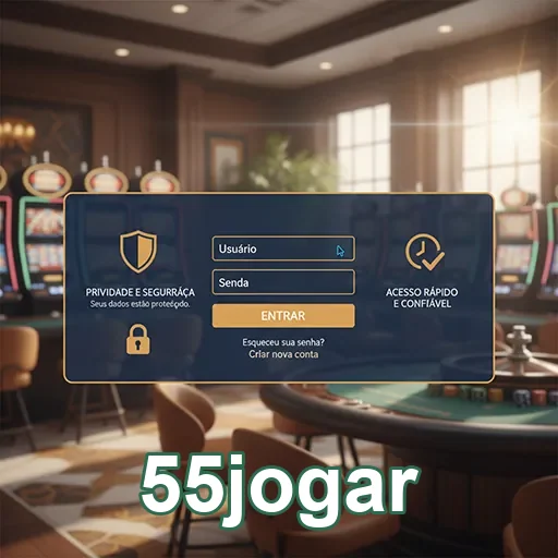 Tela de login do 55jogar com acesso rápido e seguro.