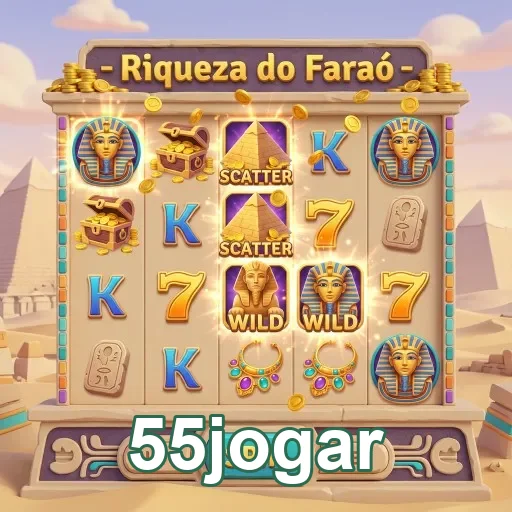 Imagem do jogo 'Riqueza do Faraó' no site 55jogar.
