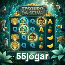 Tela do jogo 'Tesouro da Selva' no site 55jogar.