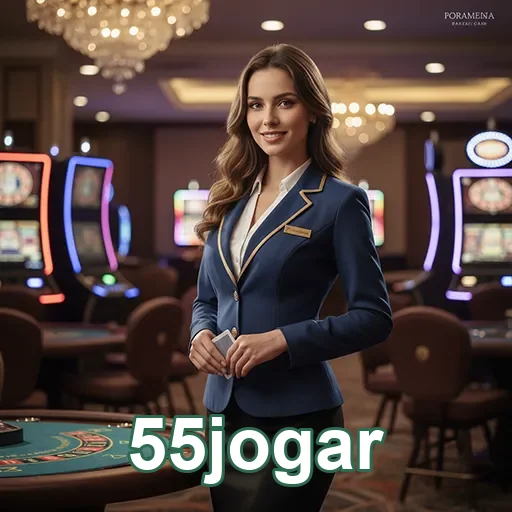 Funcionária do 55jogar em ambiente de jogos VIP.